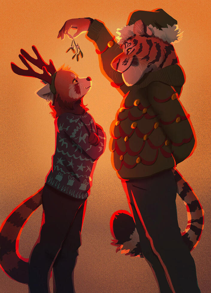 Furry Christmas illustration